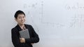 Teacher is teaching physics to students during the new school days after a long break, High school student classroom Royalty Free Stock Photo