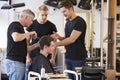 Teacher Training Mature Students In Hairdressing Royalty Free Stock Photo