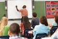 Teacher Using Interactive Whiteboard During Lesson Royalty Free Stock Photo