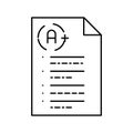 teacher working place line icon vector illustration