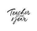 Teacher of the year greeting card. Royalty Free Stock Photo