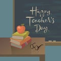 Teachers day greeting card vector background