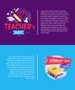 Teachers Day and Literacy Day Vector Illustration