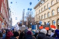 Teachers decides for strange idea- release balloons in the air, during picket, protest for pay rise