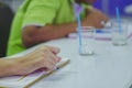 Teachers meet before the annual recess. Royalty Free Stock Photo