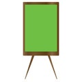 Teaching board icon - teaching board icon - blackboard Ã¢â¬â Wooden board with green screen Chroma key effect Royalty Free Stock Photo