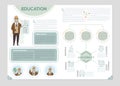 Teaching and e-learning - colorful vector brochure template