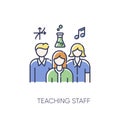 Teaching staff RGB color icon