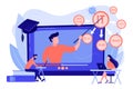 Online IT courses concept vector illustration