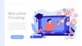 Online IT courses concept landing page