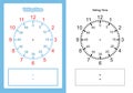 Teaching time chart telling the time for teacher chart  for teaching time Royalty Free Stock Photo