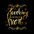 Teaching is a work of heart typography