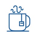 Teacup drink utensil isolated icon