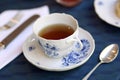 Blue white meissen porcelain tea cup stillife Royalty Free Stock Photo
