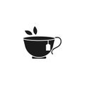 Teacup spa silhouette style icon Royalty Free Stock Photo