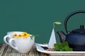 Teacups and teapot Royalty Free Stock Photo