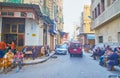 The teahouse in Souq at Tork, Alexandria, Egypt Royalty Free Stock Photo