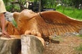 Teak root crafts found in Blora district, Central Java.