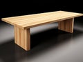 Teak table 3d rendering high quality