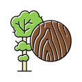 teak wood color icon vector illustration