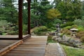 Teak wood deck or porch Royalty Free Stock Photo