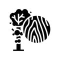 teak wood glyph icon vector illustration