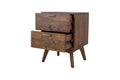 teak wood nightstand with two drawers