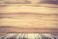 Teak wood shelf on teak texture background. Royalty Free Stock Photo
