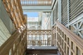 Teak wood stairway