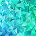 Teal abstract geometrical triangle tile mosaic background - vector graphic design from triangles Royalty Free Stock Photo