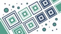 Teal and Blue Diamond Geometric Shape Pattern Art, vector design Generative AI Royalty Free Stock Photo