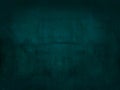 Teal Blue grunge background with vignette, dark moody. Faded acrylic paint in celadon green, black color. Abstract textured Royalty Free Stock Photo