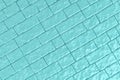 A teal brick wall. 3D illustration Royalty Free Stock Photo