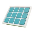 Teal Button Grid Design Element for Digital Interface