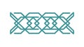 Teal Celtic Knot Geometric Pattern Vector Strip, vector design Generative AI Royalty Free Stock Photo