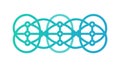 Teal Celtic Knot Interlace Pattern Vector, vector design Generative AI Royalty Free Stock Photo