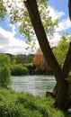 Teal colored Clutha River