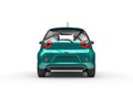 Teal Compact Car - Rear View