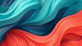 Teal and Coral Abstract Patterns Vibrant and Energetic