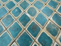 Teal Diamond Tile Pattern Royalty Free Stock Photo