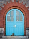 Teal door Royalty Free Stock Photo