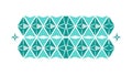Teal Geometric Triangle Pattern Vector, vector design Generative AI Royalty Free Stock Photo