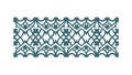 Teal Geometric Wave Pattern Border Vector Design, vector design Generative AI Royalty Free Stock Photo