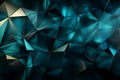 Teal geometry, Abstract vector background adorned with intriguing triangles in harmonic composition