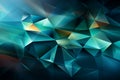 Teal geometry, Abstract vector background adorned with intriguing triangles in harmonic composition