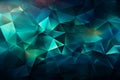 Teal geometry, Abstract vector background adorned with intriguing triangles in harmonic composition