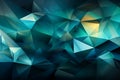 Teal geometry, Abstract vector background adorned with intriguing triangles in harmonic composition