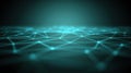 Teal glowing network lines and dots on dark background futuristic tech concept for digital presentations web design and corporate Royalty Free Stock Photo