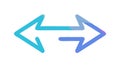 Teal Gradient Double Arrow: Dynamic Bidirectional Icon, vector design Generative AI Royalty Free Stock Photo