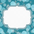 Teal and Gray Polka Dot Frame Background